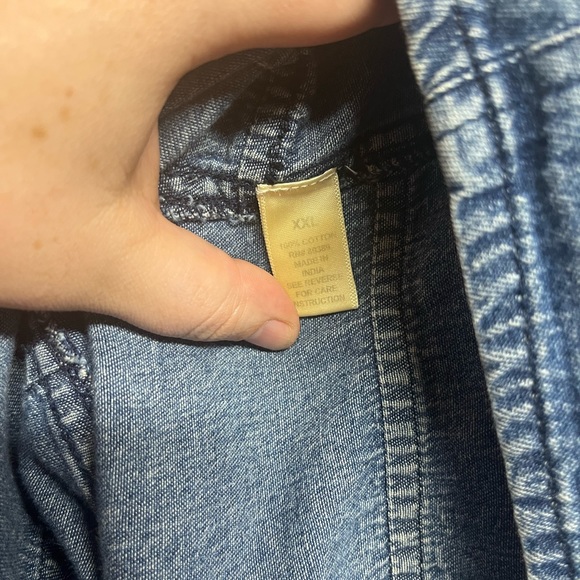 Studio west apparel denim jean patchwork skirt xxl plus size maxi midi - Picture 7 of 7